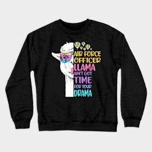 Air Force Officer Llama Crewneck Sweatshirt